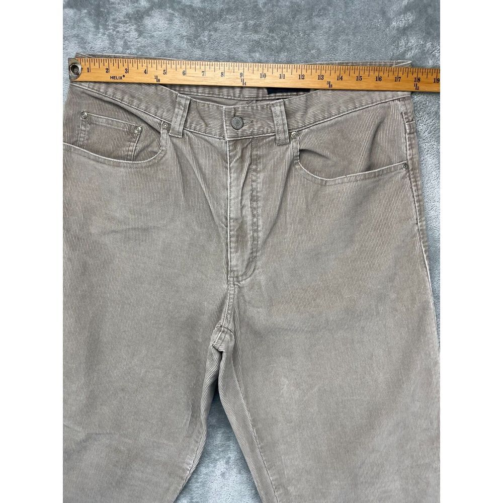Eddie Bauer Men's Corduroy Jeans 36x32 (Real 36x29) Grayish Tan Tapered - Picture 2 of 9